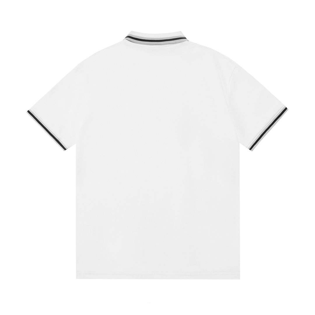 1:1 Replica Prada men PRADA 2025 logo polo — AAA Quality Replica — photo 2