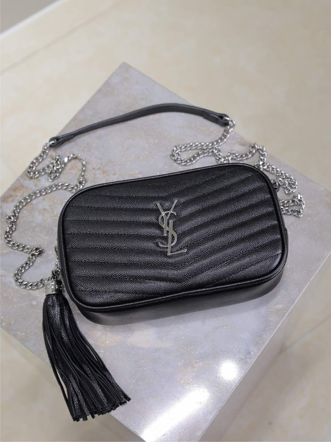 1:1 Replica YSL bag Black silver buckle — Premium Replica — photo 9