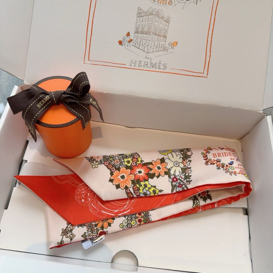 1:1 Replica Hermes Scarf Hermes“ ”Twilly (100% ) — Premium Replica — photo 4