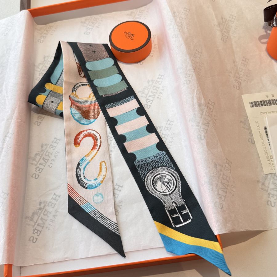 1:1 Replica Hermes Scarf Hermes“ ”Twilly (100% ) — Premium Replica — photo 4
