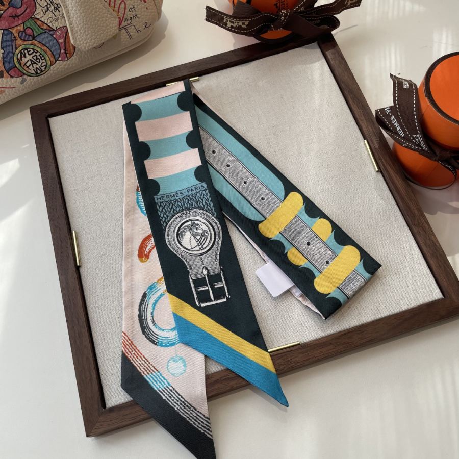 1:1 Replica Hermes Scarf Hermes“ ”Twilly (100% ) — Premium Replica — photo 3