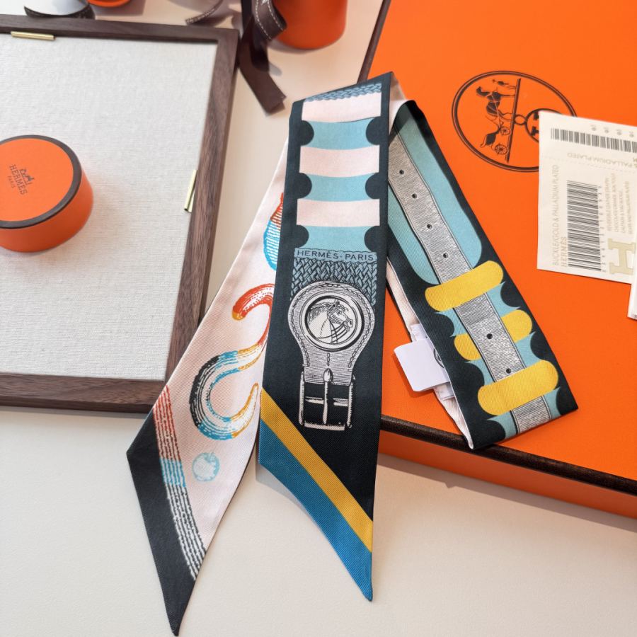 1:1 Replica Hermes Scarf Hermes“ ”Twilly (100% ) — Premium Replica — photo 7