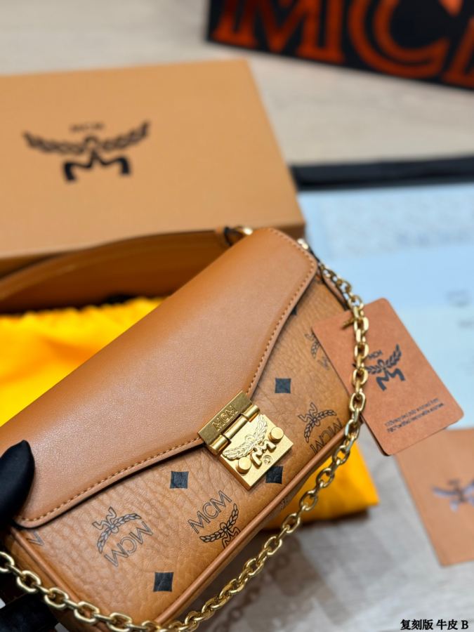1:1 Replica MCM bag replica version cowhide — photo 5