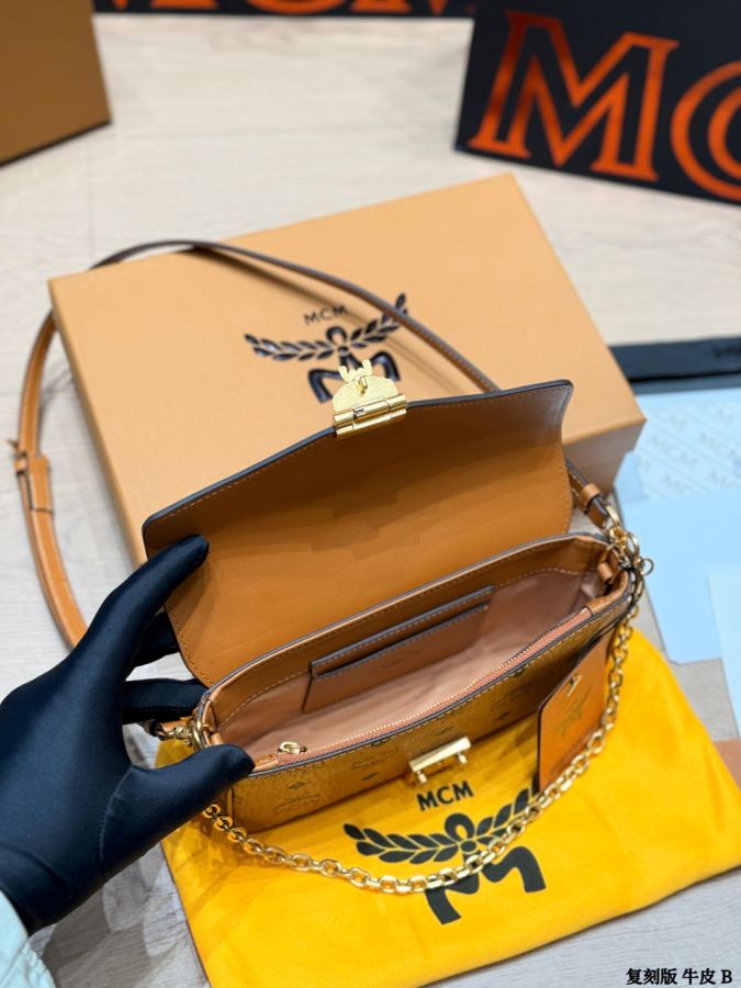 1:1 Replica MCM bag replica version cowhide — photo 9