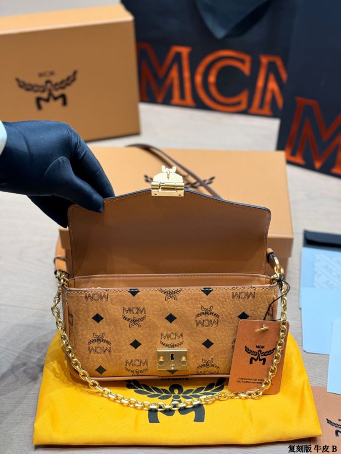 1:1 Replica MCM bag replica version cowhide — photo 8