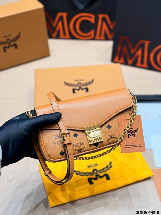 1:1 Replica MCM bag replica version cowhide — photo 4