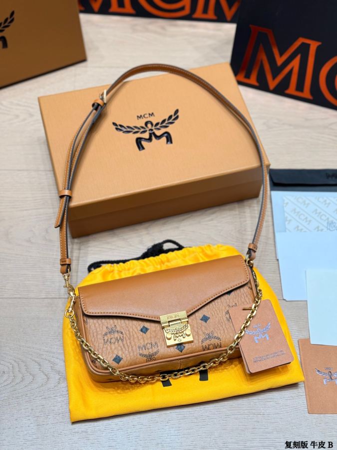 1:1 Replica MCM bag replica version cowhide — photo 3