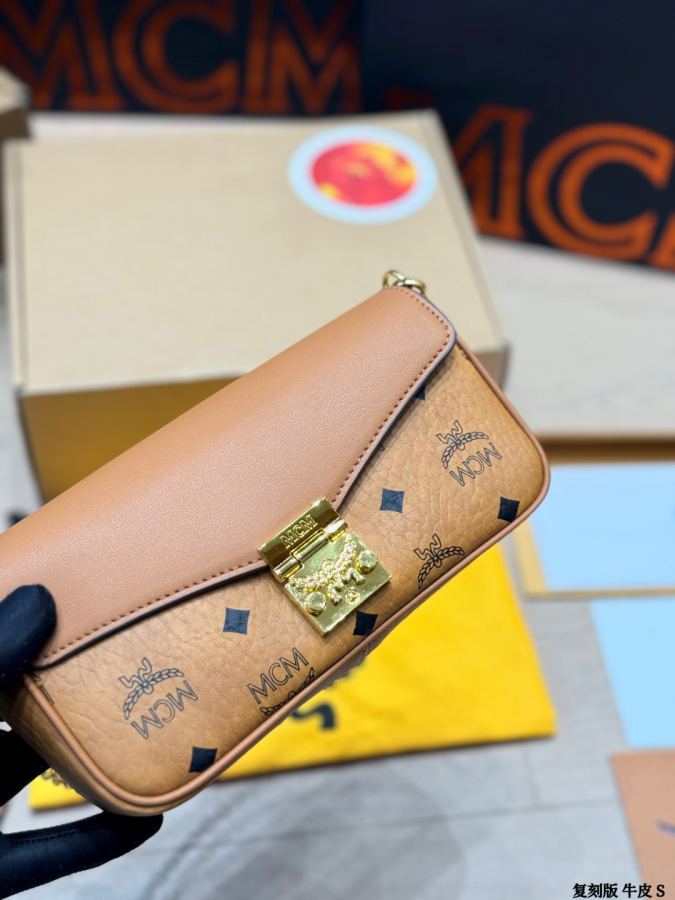 1:1 Replica MCM bag replica version cowhide — photo 5