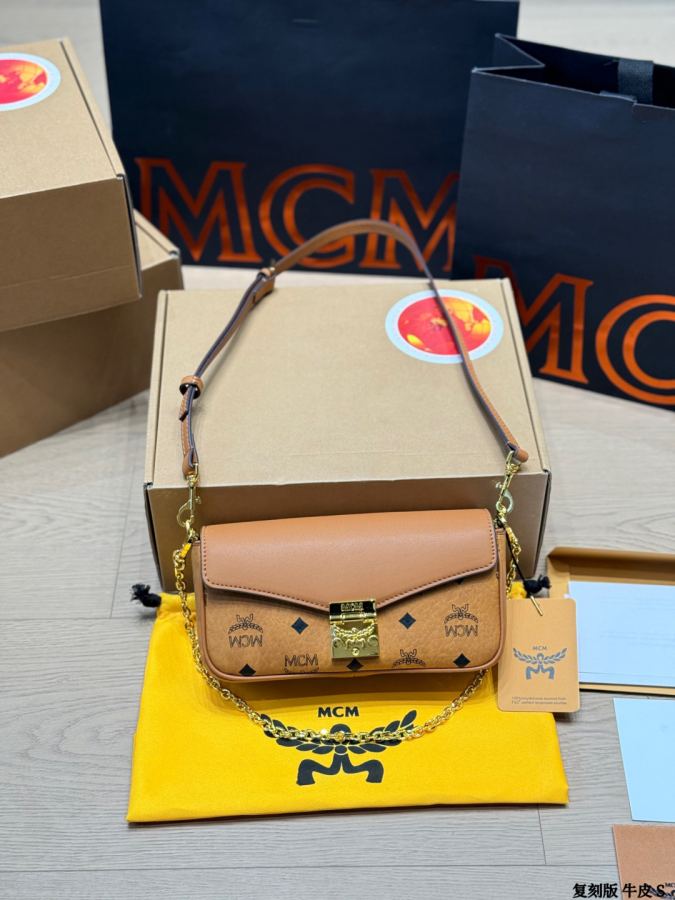 1:1 Replica MCM bag replica version cowhide — photo 2