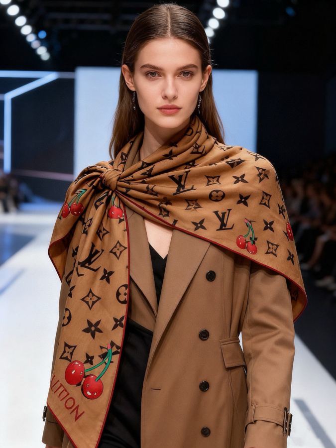 1:1 Replica LV scarf LV X TM MONOGRAM — 1:1 Replica