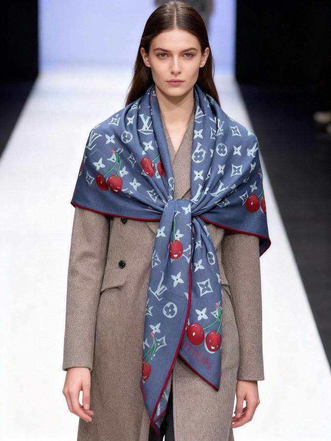 1:1 Replica LV scarf LV X TM MONOGRAM — Premium Replica