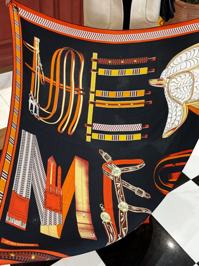 1:1 Replica Hermes Scarf Hermes140cm Series Hermes Émile Hermès Series H 140x140cm 70% 30% — 1:1 Replica For Sale — photo 10