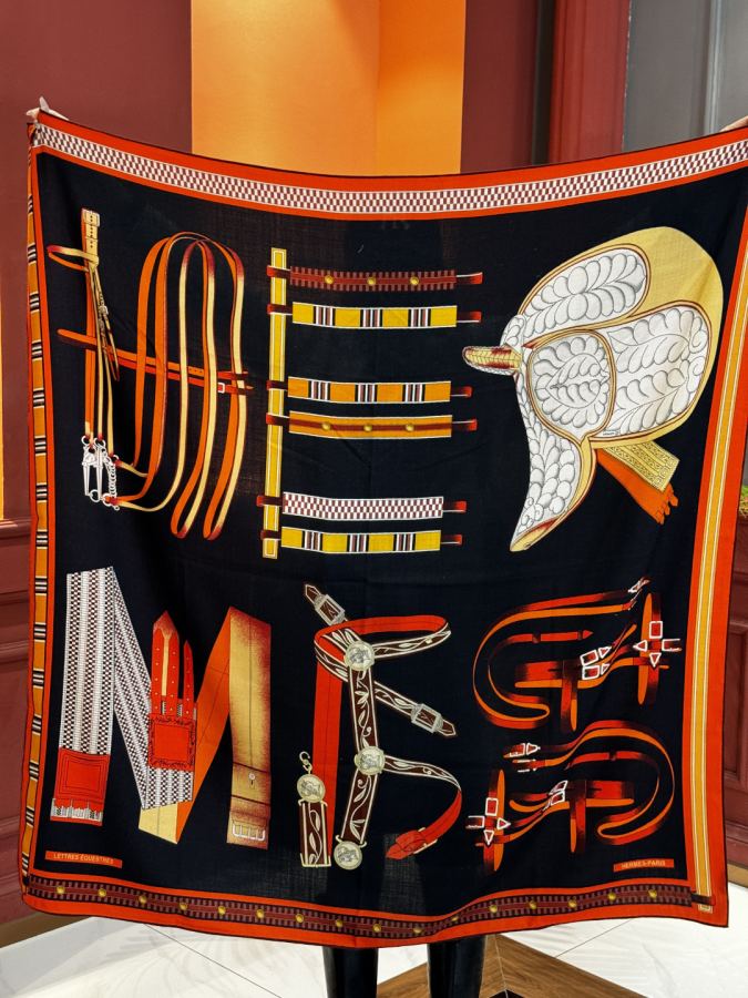 1:1 Replica Hermes Scarf Hermes140cm Series Hermes Émile Hermès Series H 140x140cm 70% 30% — 1:1 Replica For Sale — photo 11
