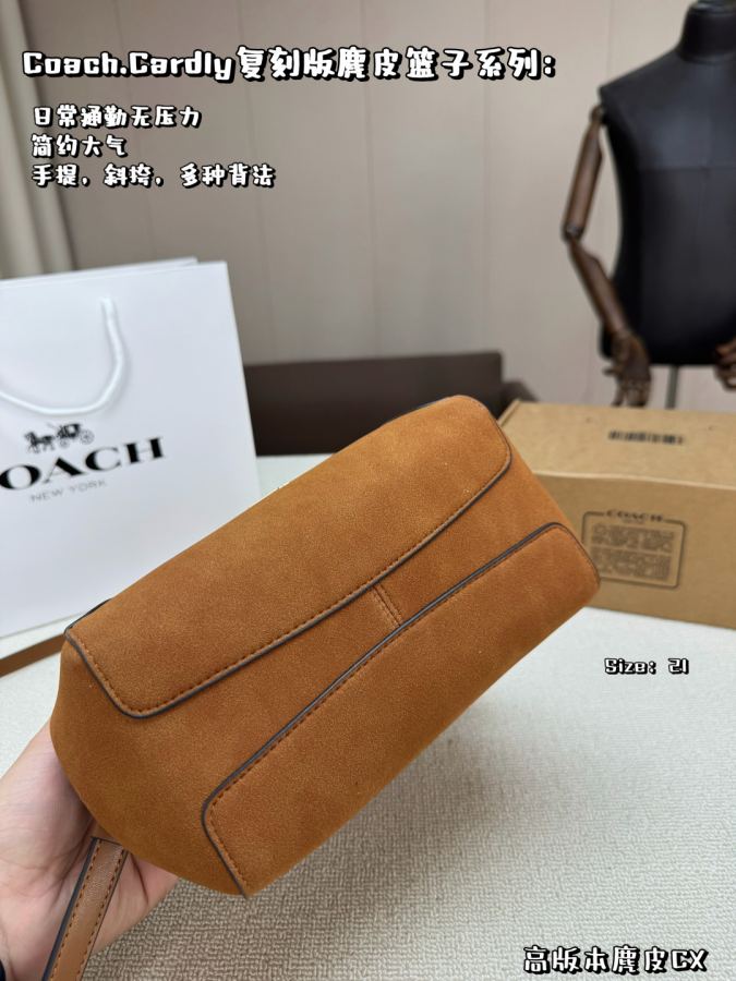 1:1 Replica COACH bag, comes with box, high version suede — Premium Replica — photo 5