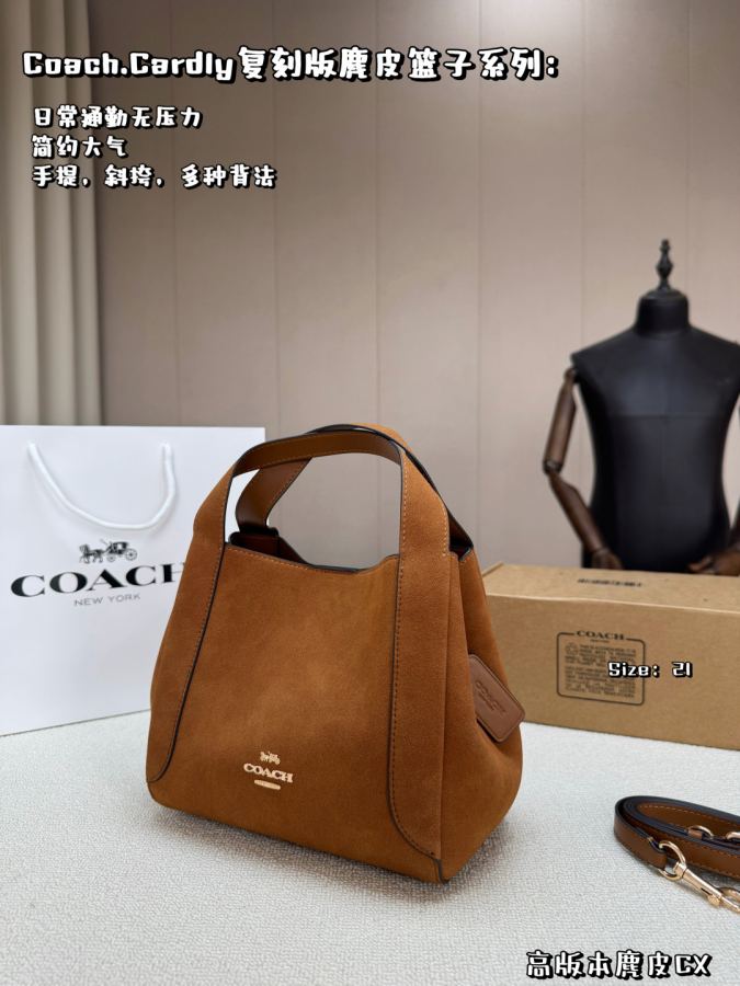 1:1 Replica COACH bag, comes with box, high version suede — Premium Replica — photo 3