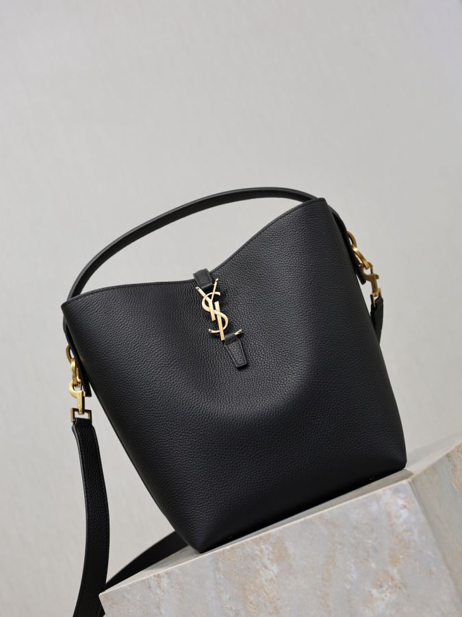 1:1 Replica YSL bag Black lychee pattern gold buckle — Premium Replica — photo 2