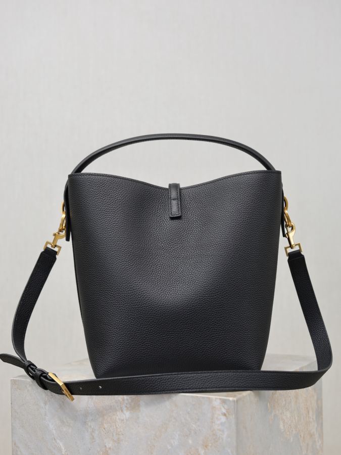 1:1 Replica YSL bag Black lychee pattern gold buckle — Premium Replica — photo 8