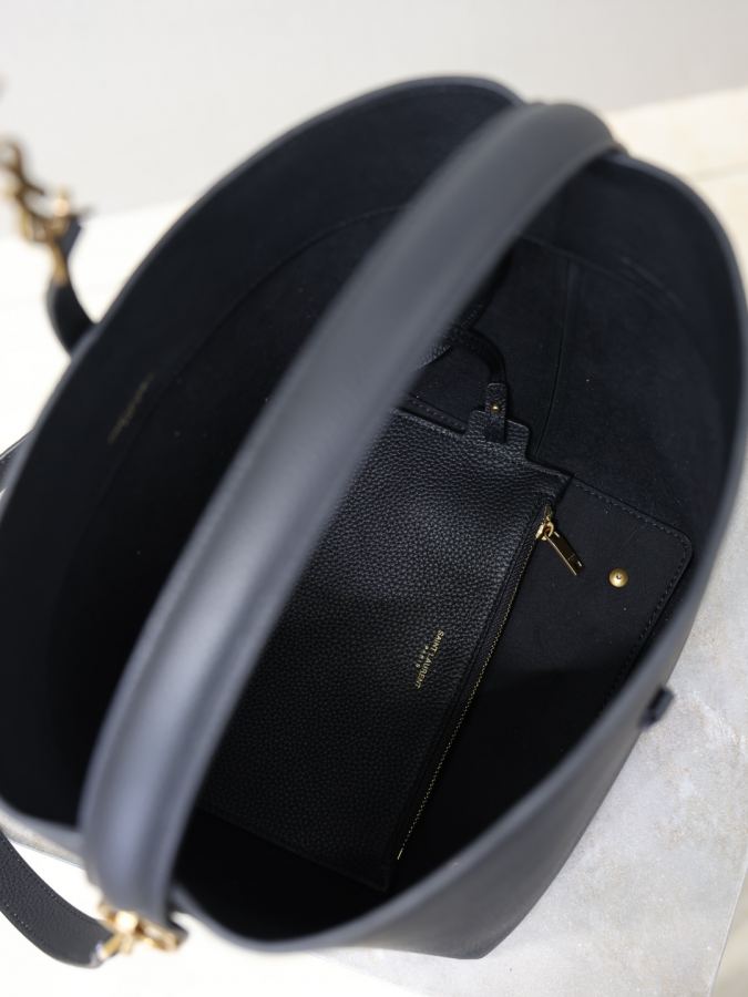 1:1 Replica YSL bag Black lychee pattern gold buckle — Premium Replica — photo 7