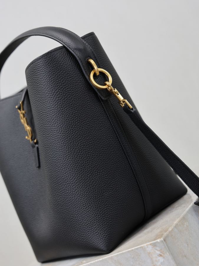 1:1 Replica YSL bag Black lychee pattern gold buckle — Premium Replica — photo 4