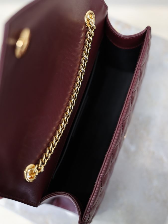 1:1 Replica YSL bag Maroon gold buckle plain — AAA Quality Replica — photo 9