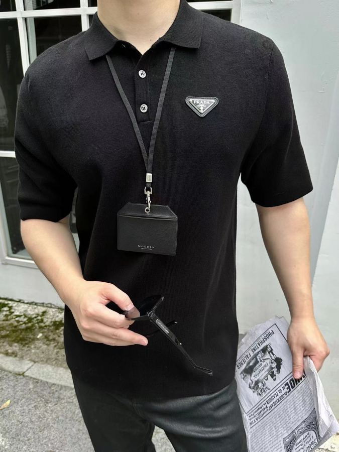 1:1 Replica Prada men PRADAPRADAPRD Polo — AAA Quality Replica