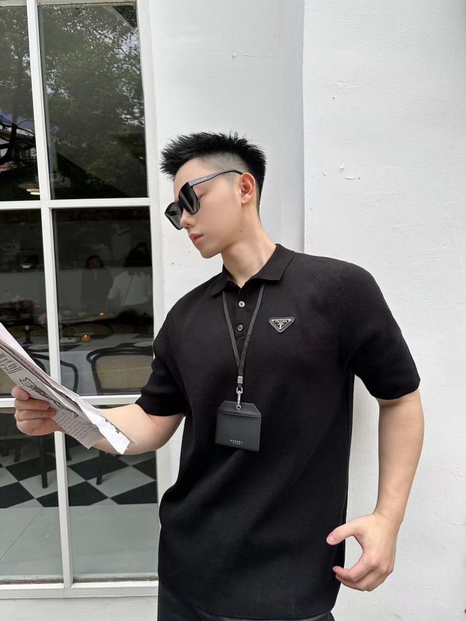 1:1 Replica Prada men PRADAPRADAPRD Polo — AAA Quality Replica — photo 6