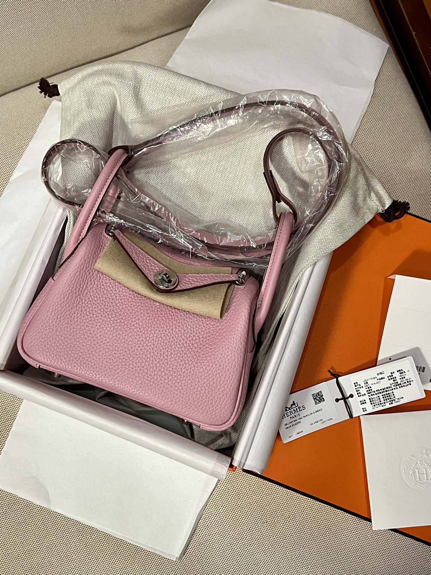 1:1 Replica Hermes bag Lindy mini TC — Premium Replica