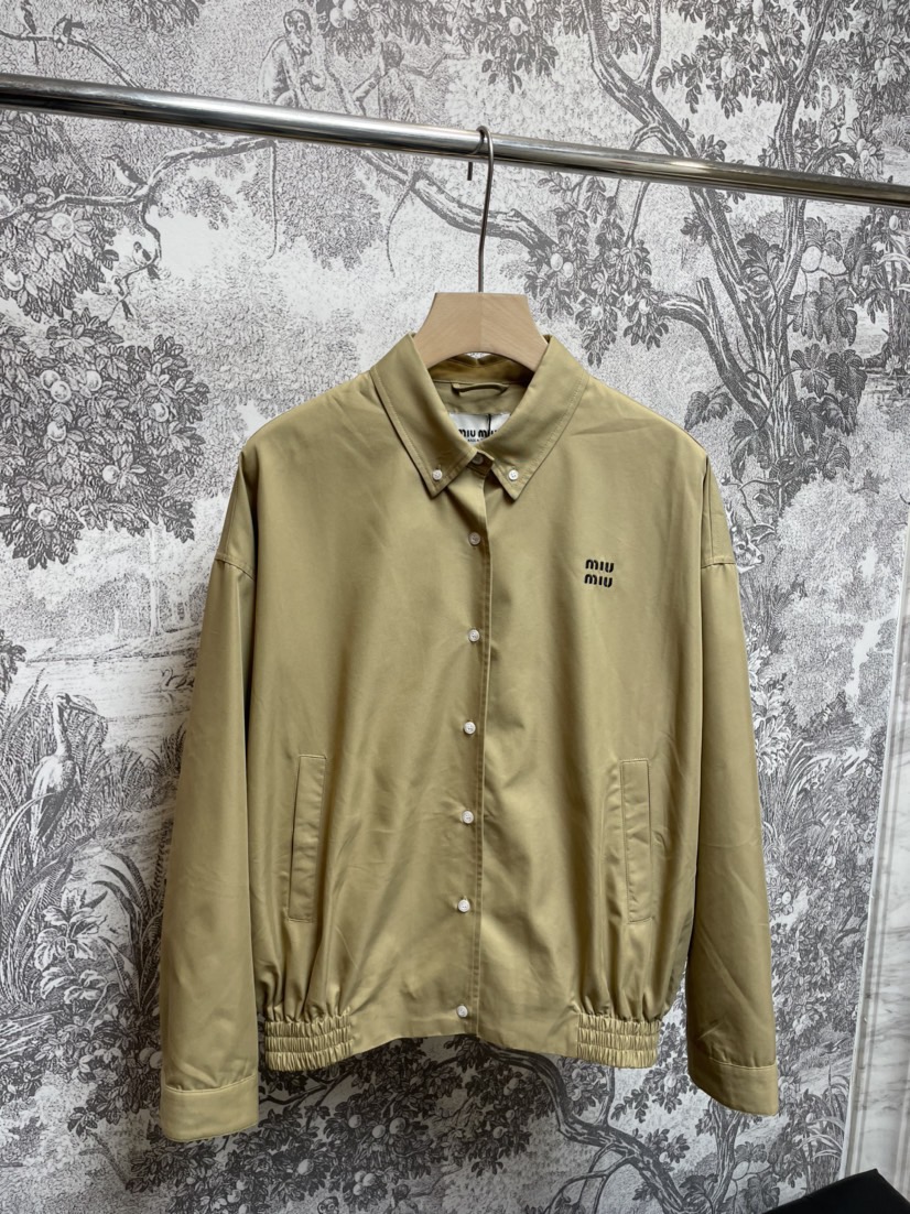 1:1 Replica MIUMIU men Miu embroidered buttoned jacket — AAA Quality Replica