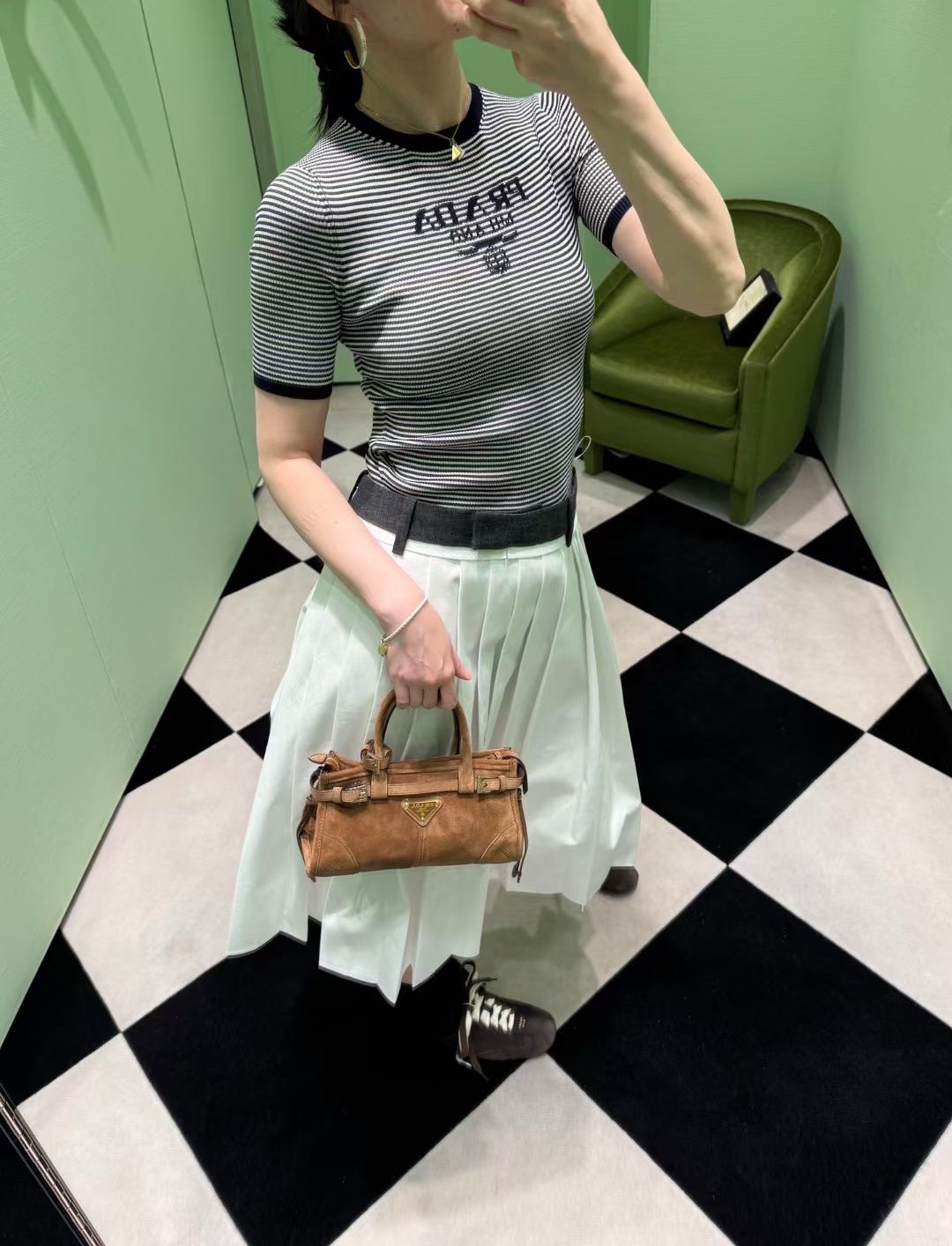 1:1 Replica PRADA bag Upper body picture — AAA Quality Replica
