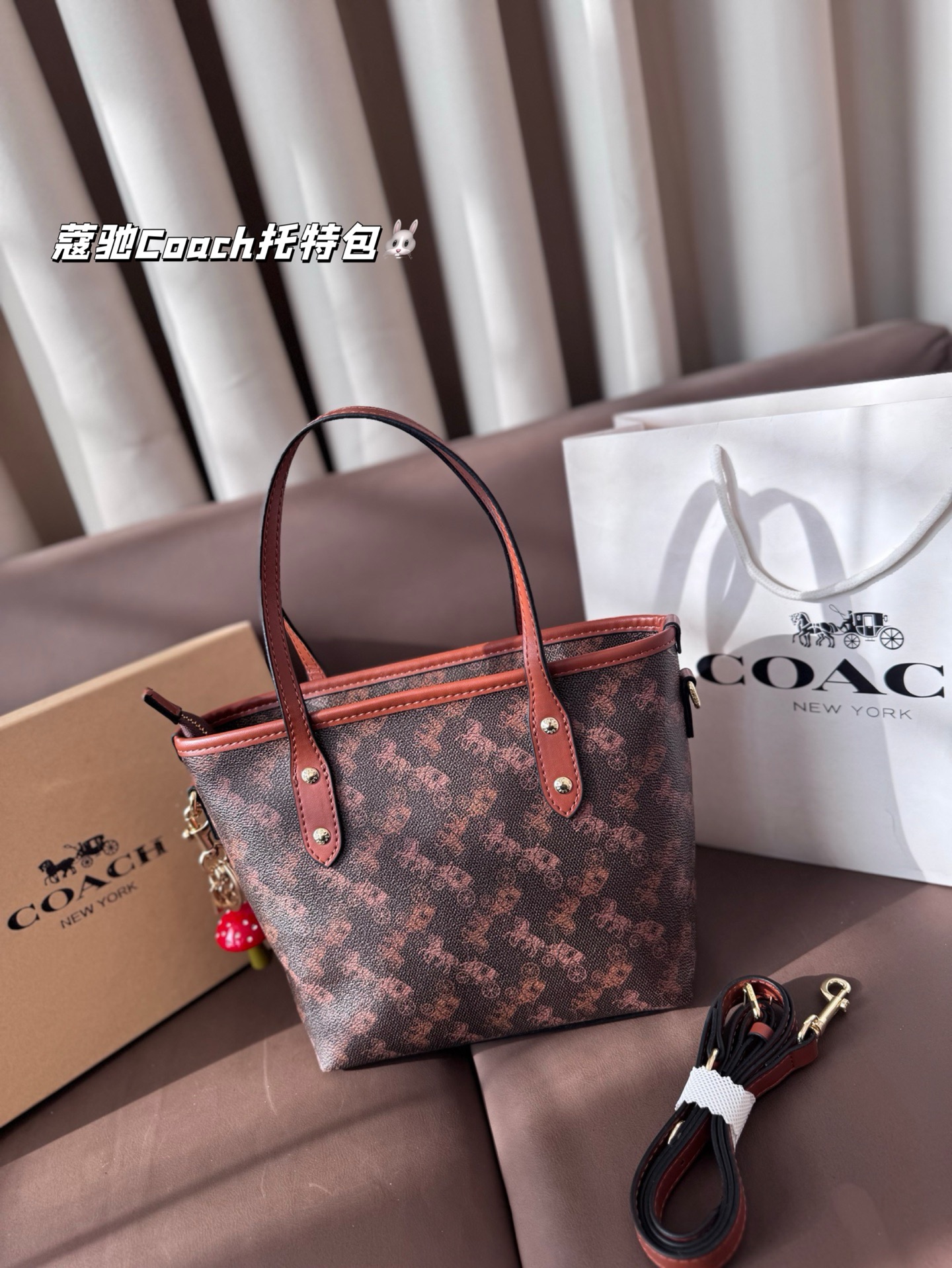 1:1 Replica COACH bag Comes with box with pendant — 1:1 Replica