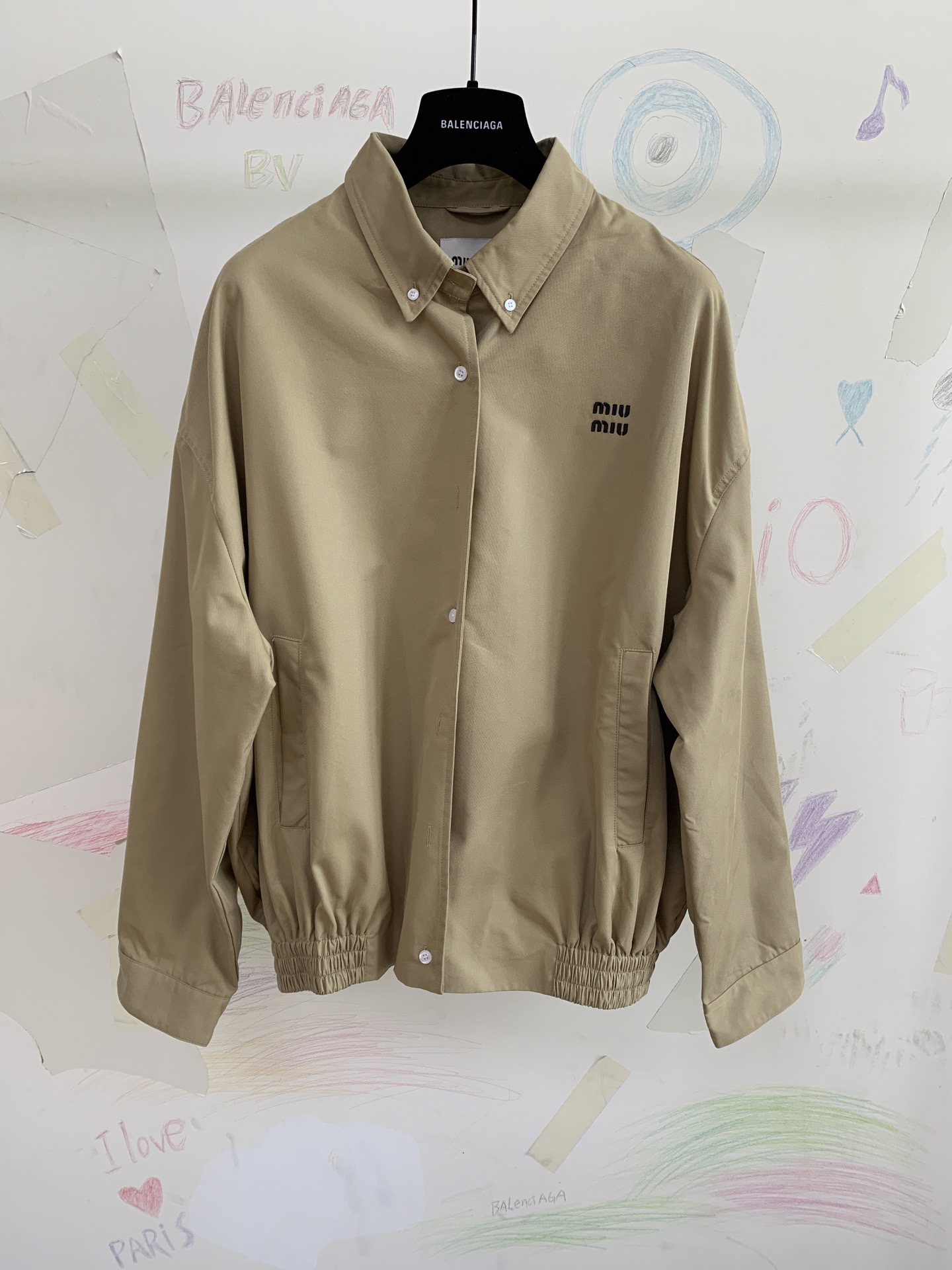 1:1 Replica MIUMIU men Miu embroidered buttoned jacket — 1:1 Replica