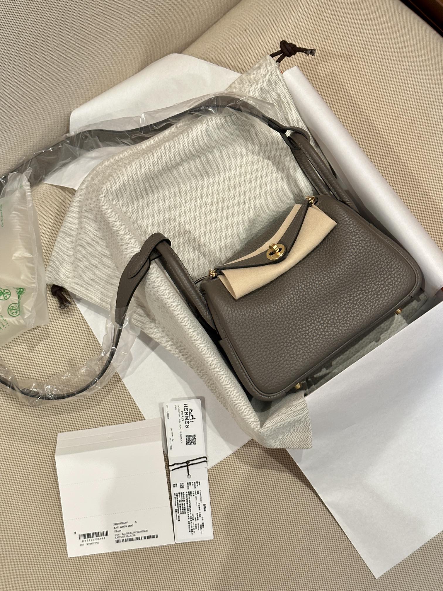 1:1 Replica Hermes bag Lindy mini TC — AAA Quality Replica