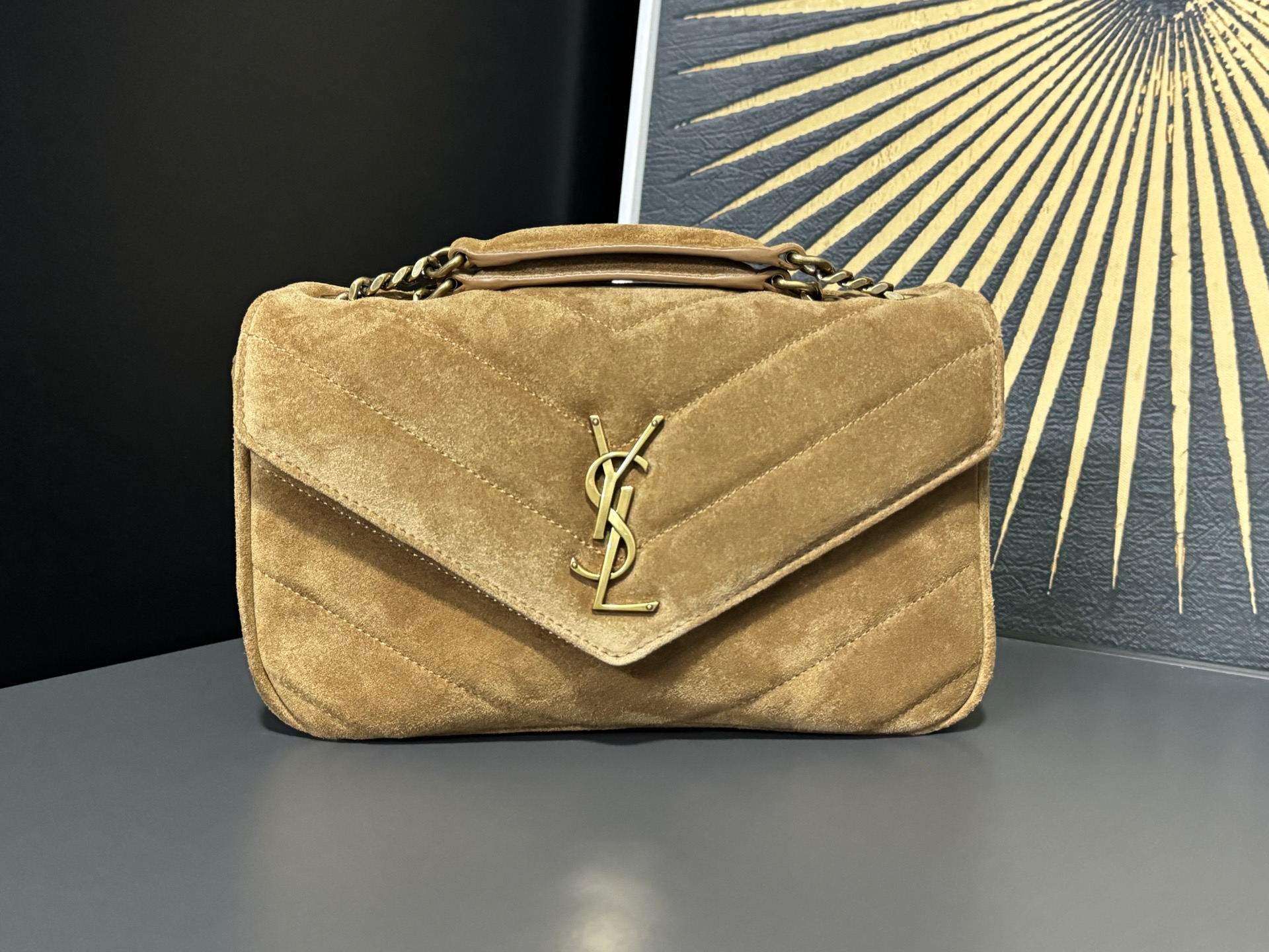 1:1 Replica YSL bag Suede model 24cm — AAA Quality Replica