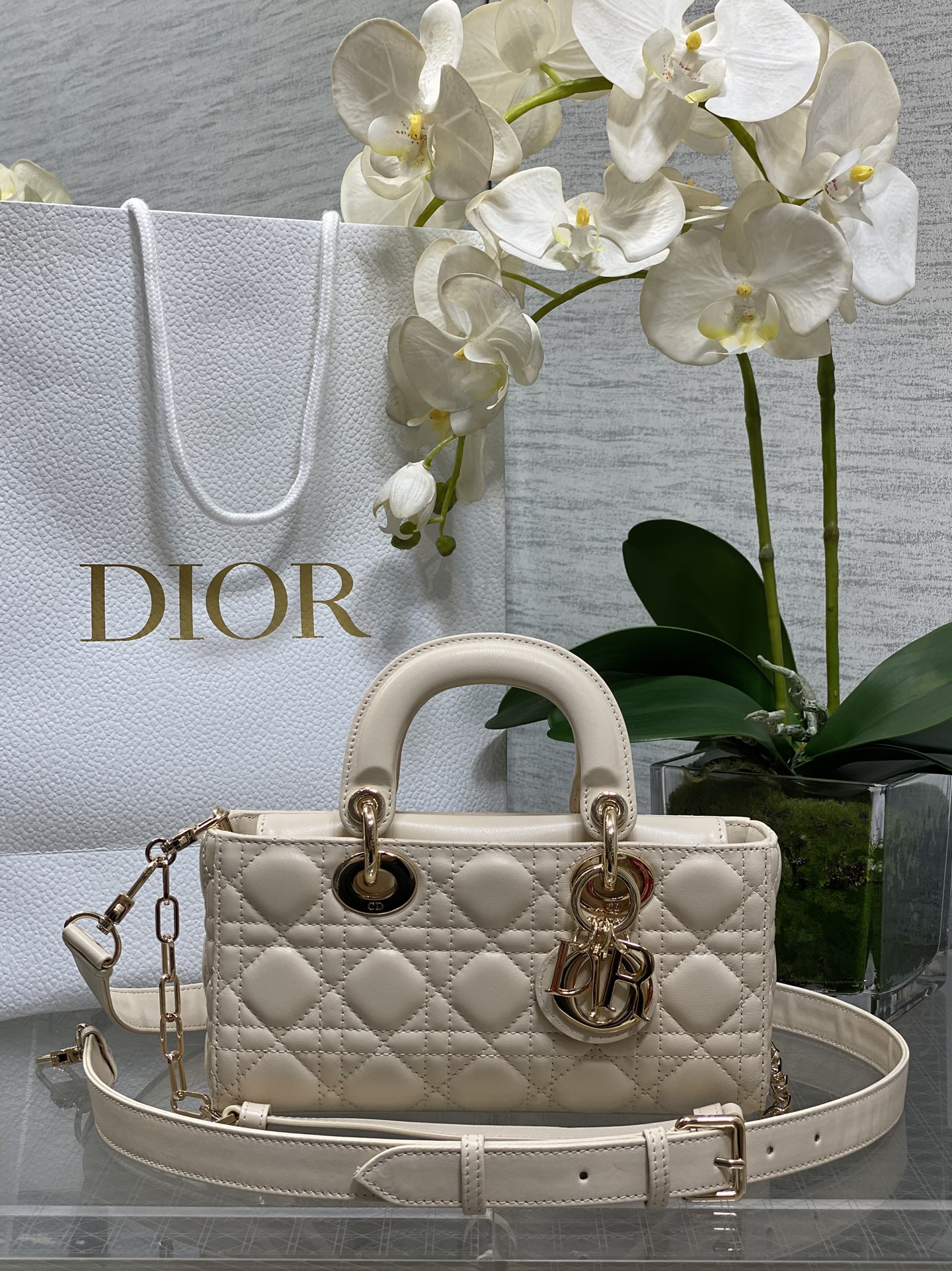 1:1 Replica Dior bag 𝐃-𝐉𝐨𝐲 Light ivory latest color — Premium Replica