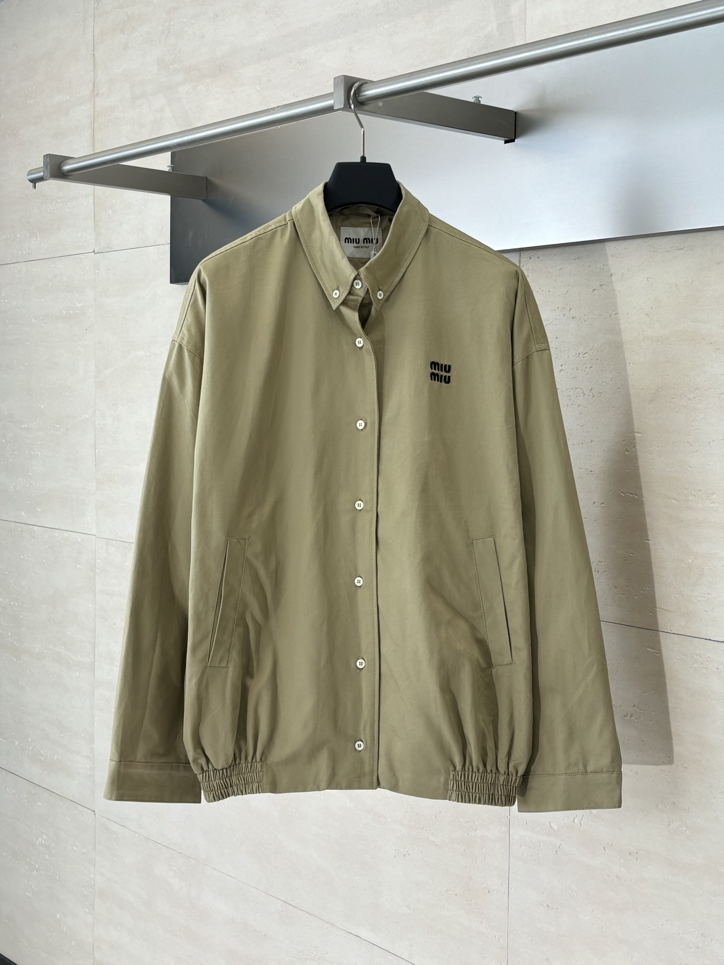 1:1 Replica MIUMIU men Miu embroidered buttoned jacket — AAA Quality Replica