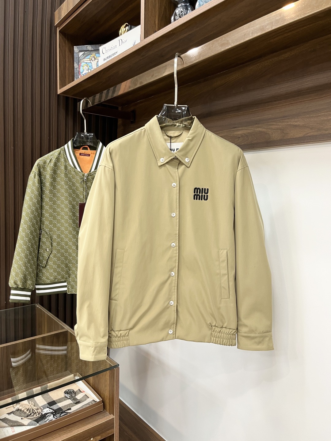 1:1 Replica MIUMIU men Miu embroidered buttoned jacket — 1:1 Replica