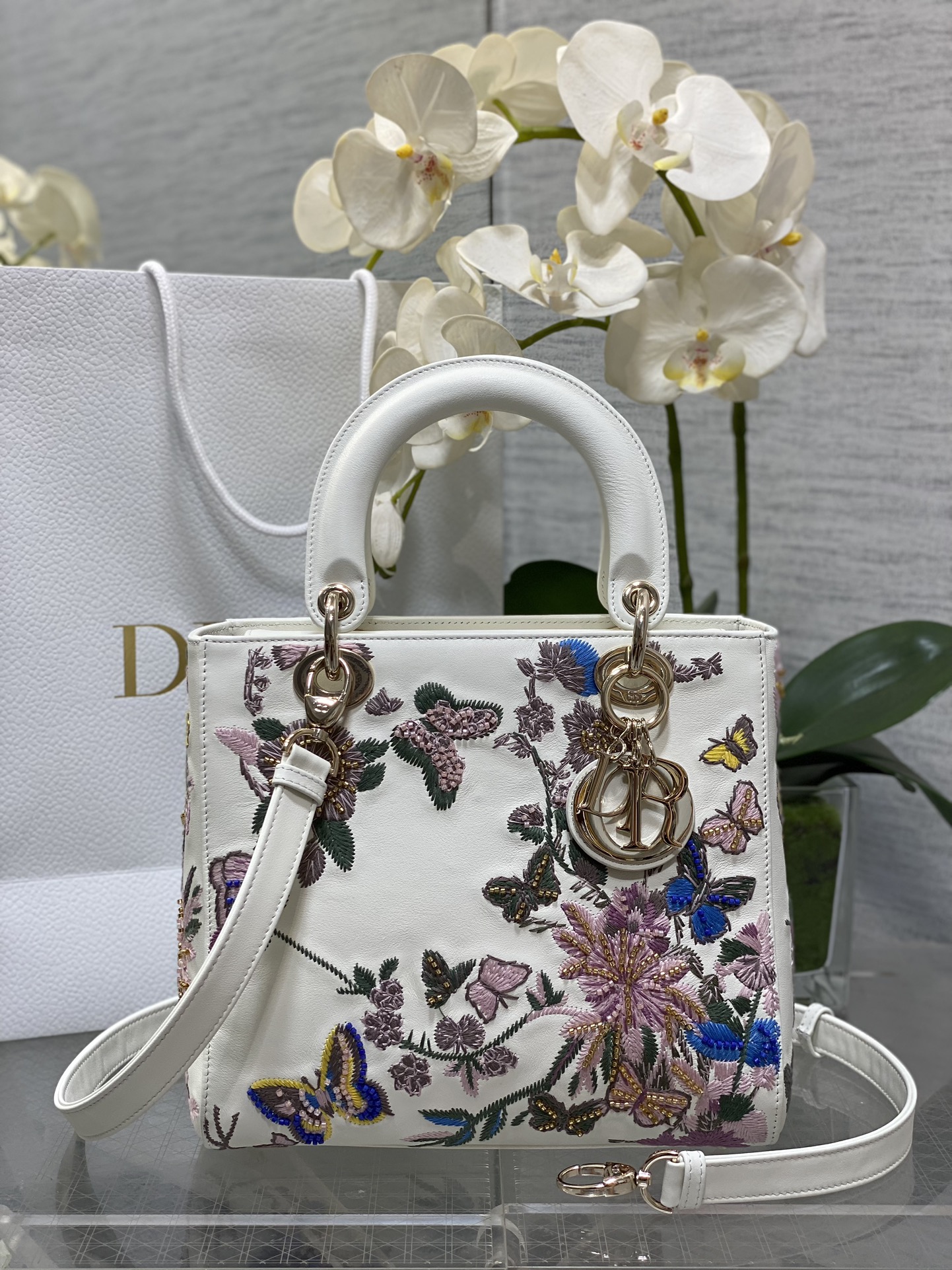 1:1 Replica Dior bag 𝐋𝐚𝐝𝐲Five grid limited edition beads — AAA Quality Replica