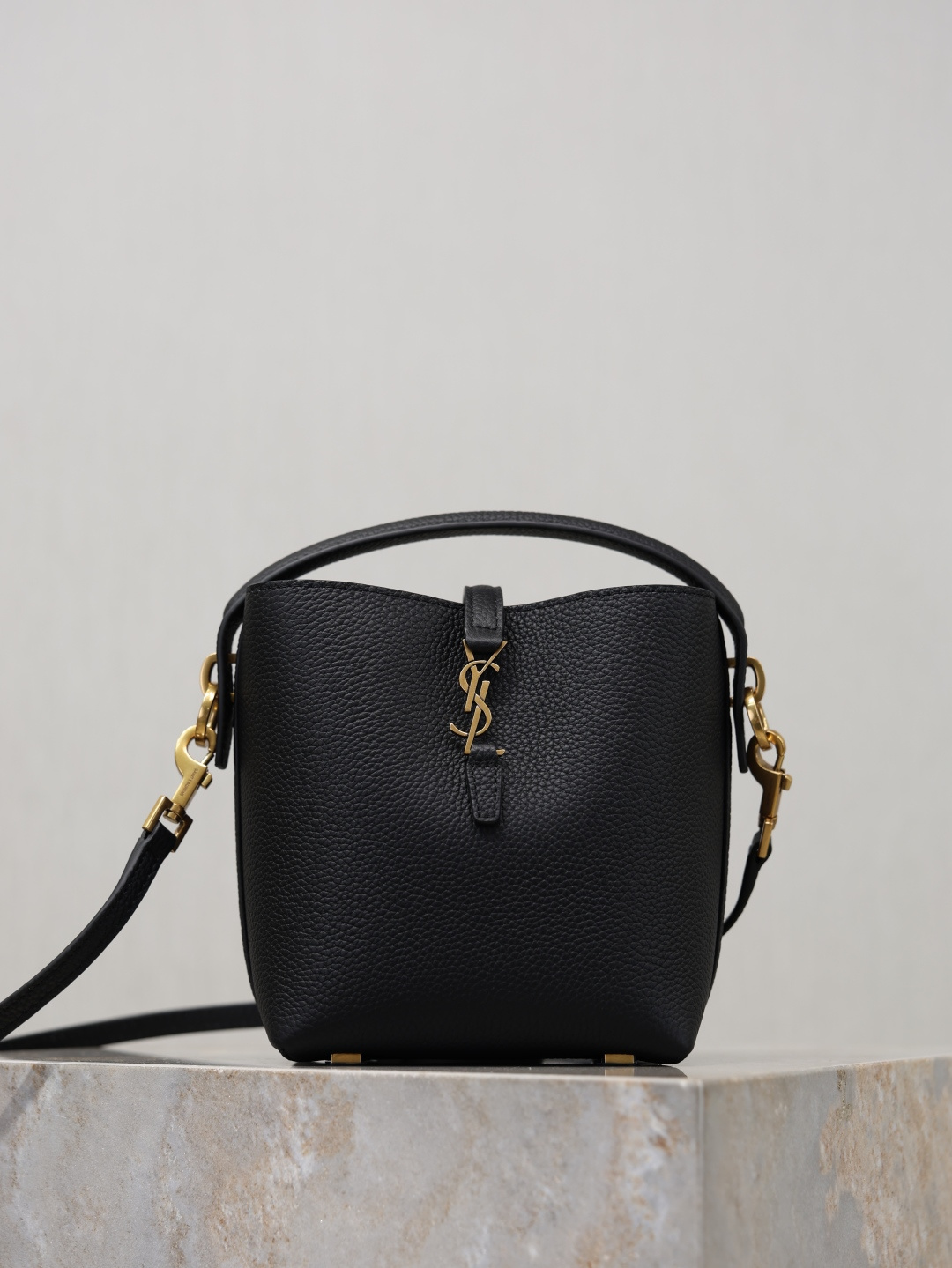 1:1 Replica YSL bag Black lychee pattern gold buckle — AAA Quality Replica