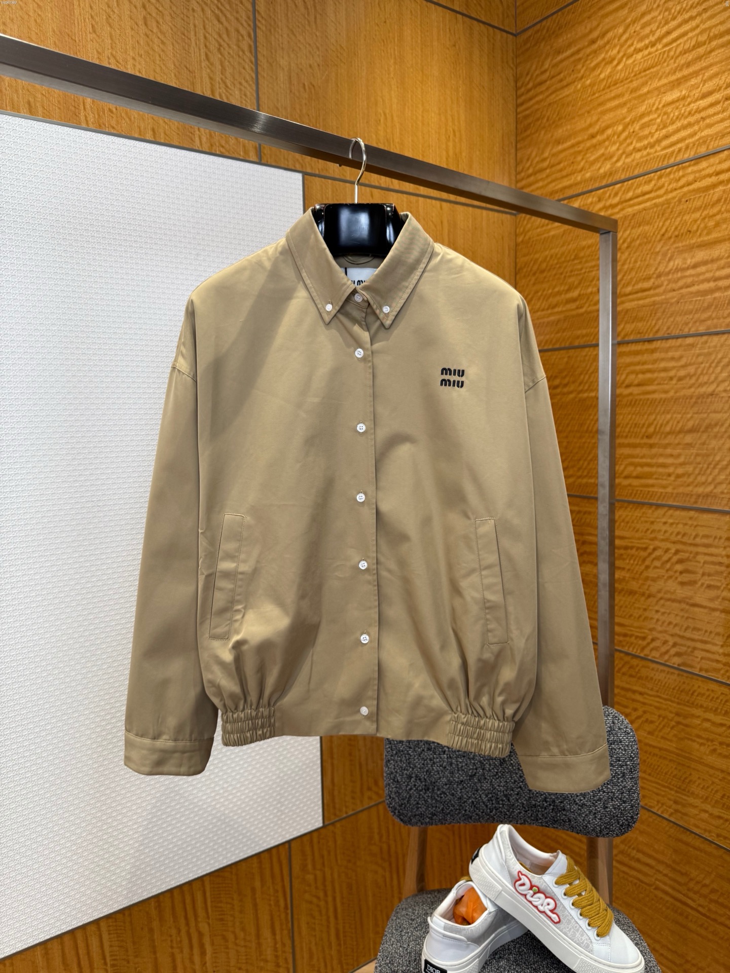 1:1 Replica MIUMIU men Miu embroidered buttoned jacket — AAA Quality Replica