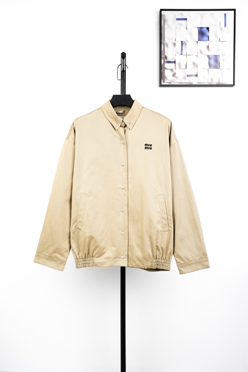 1:1 Replica MIUMIU men Miu embroidered buttoned jacket — 1:1 Replica
