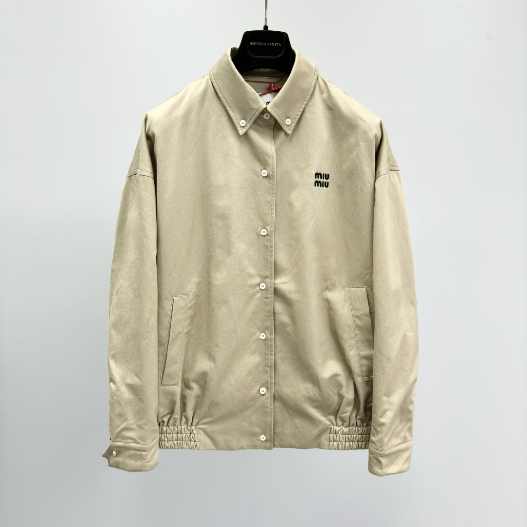 1:1 Replica MIUMIU men Miu embroidered buttoned jacket — 1:1 Replica