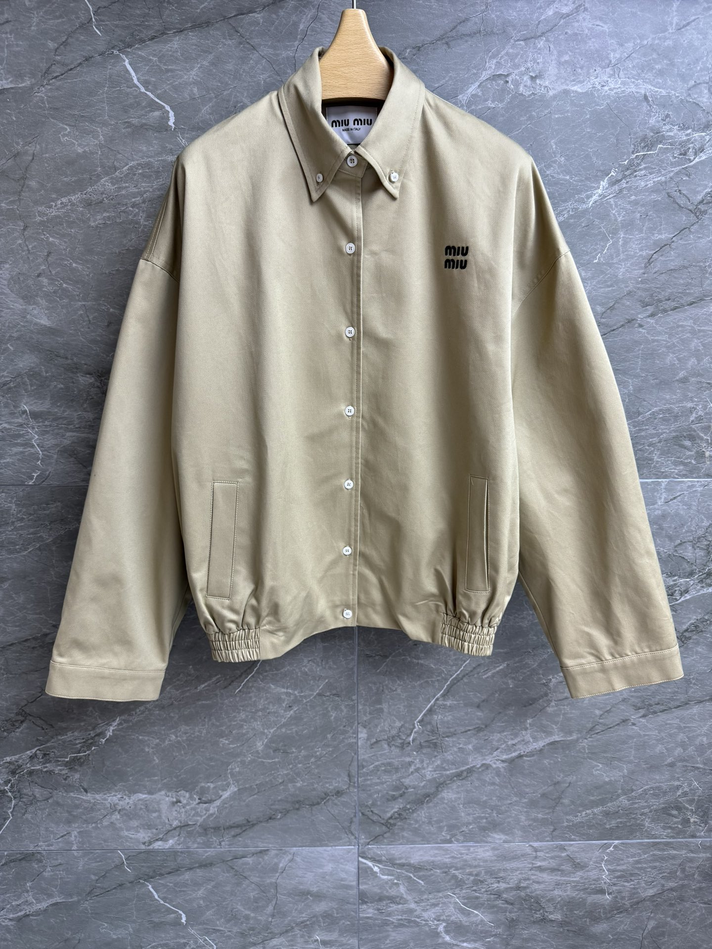 1:1 Replica MIUMIU men Miu embroidered buttoned jacket — AAA Quality Replica