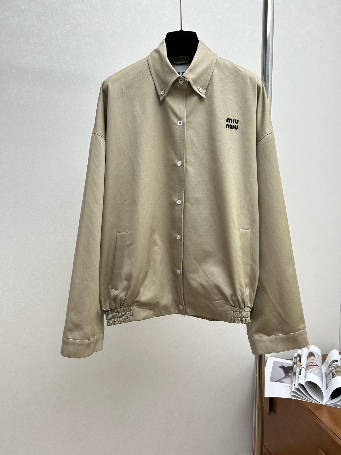 1:1 Replica MIUMIU men Miu embroidered buttoned jacket — 1:1 Replica