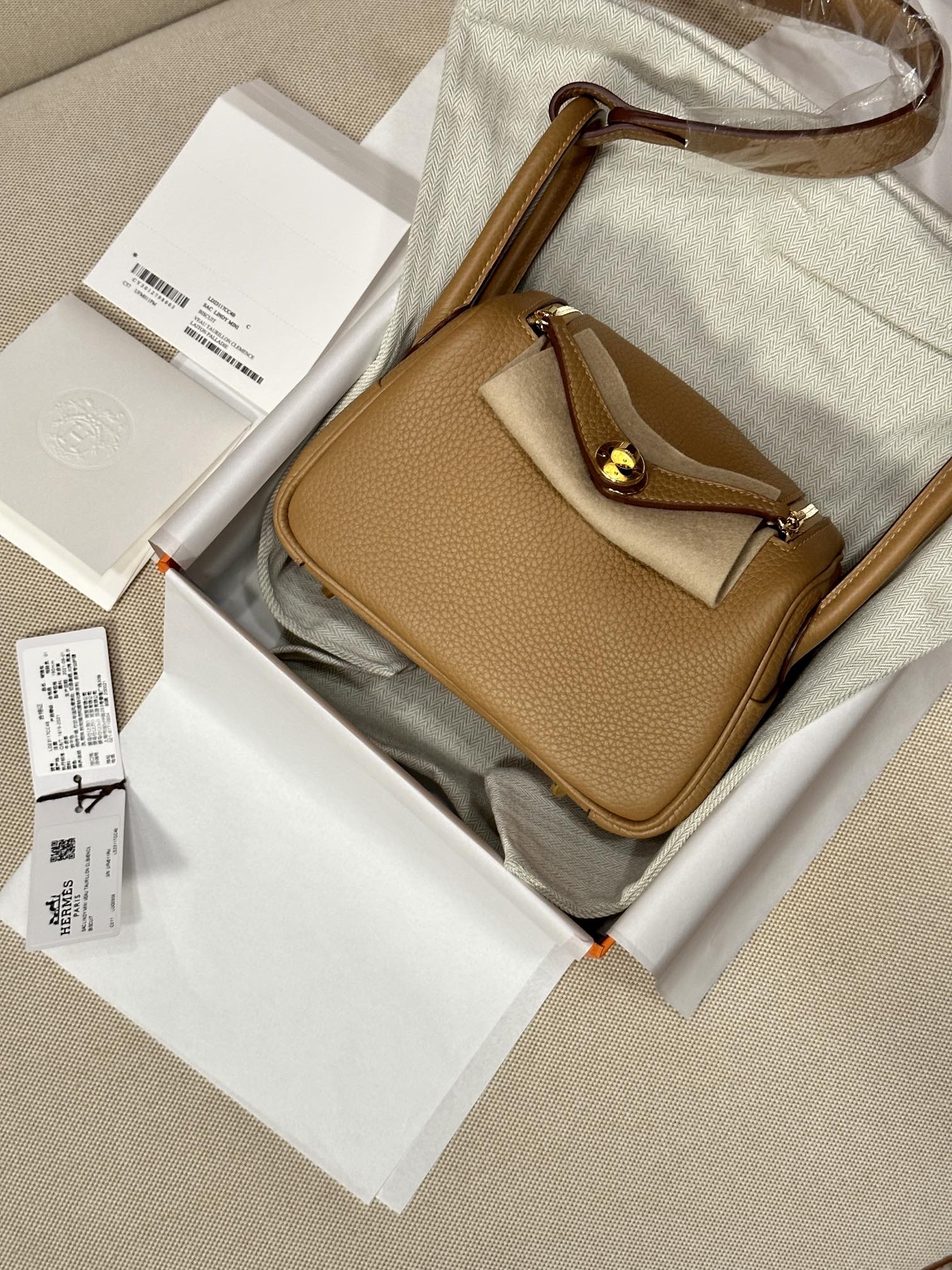 1:1 Replica Hermes bag Lindy mini TC — Premium Replica