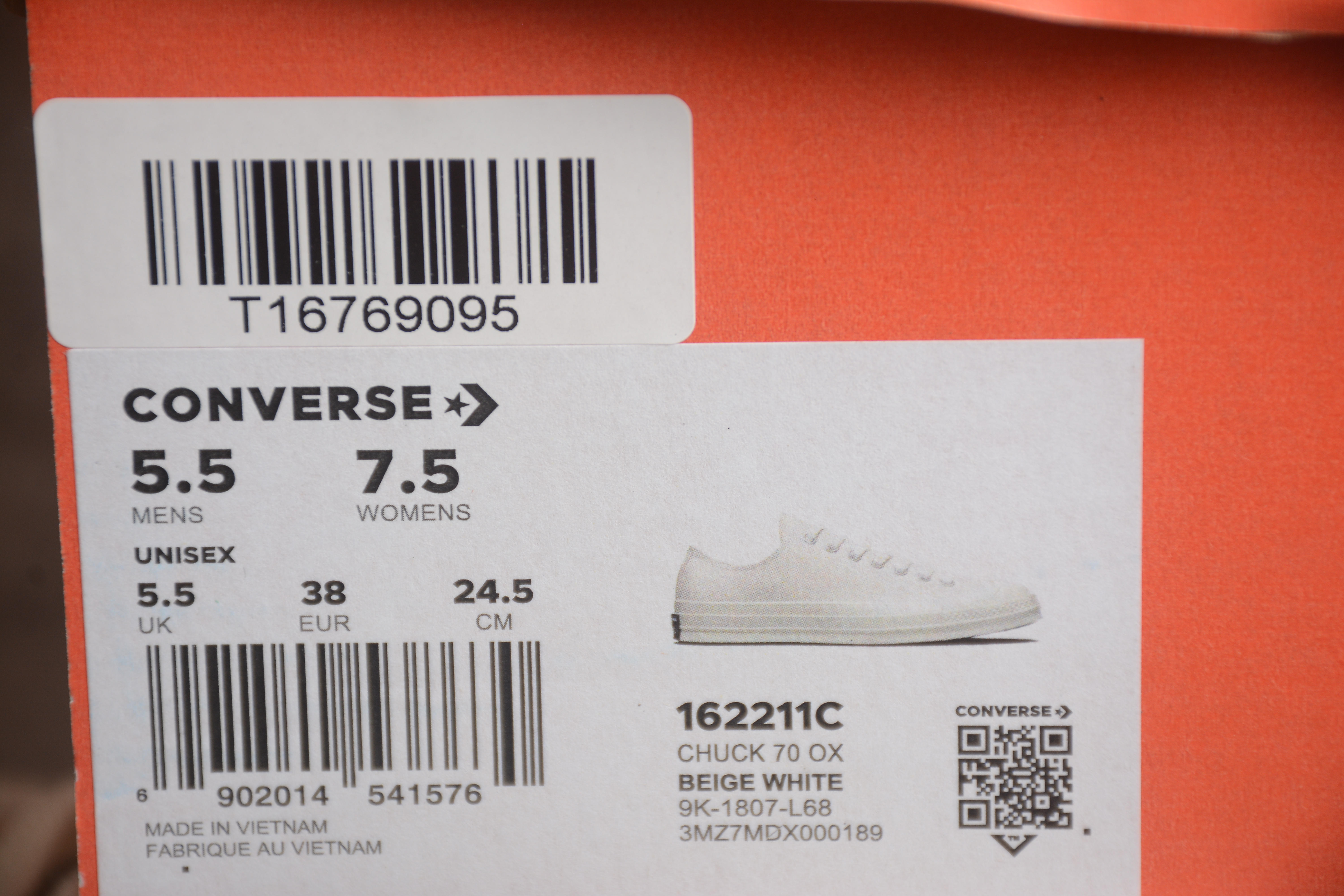 1:1 Replica CONVERSE CHUCK 70 Converse Chuck 1970s replica 151230 C